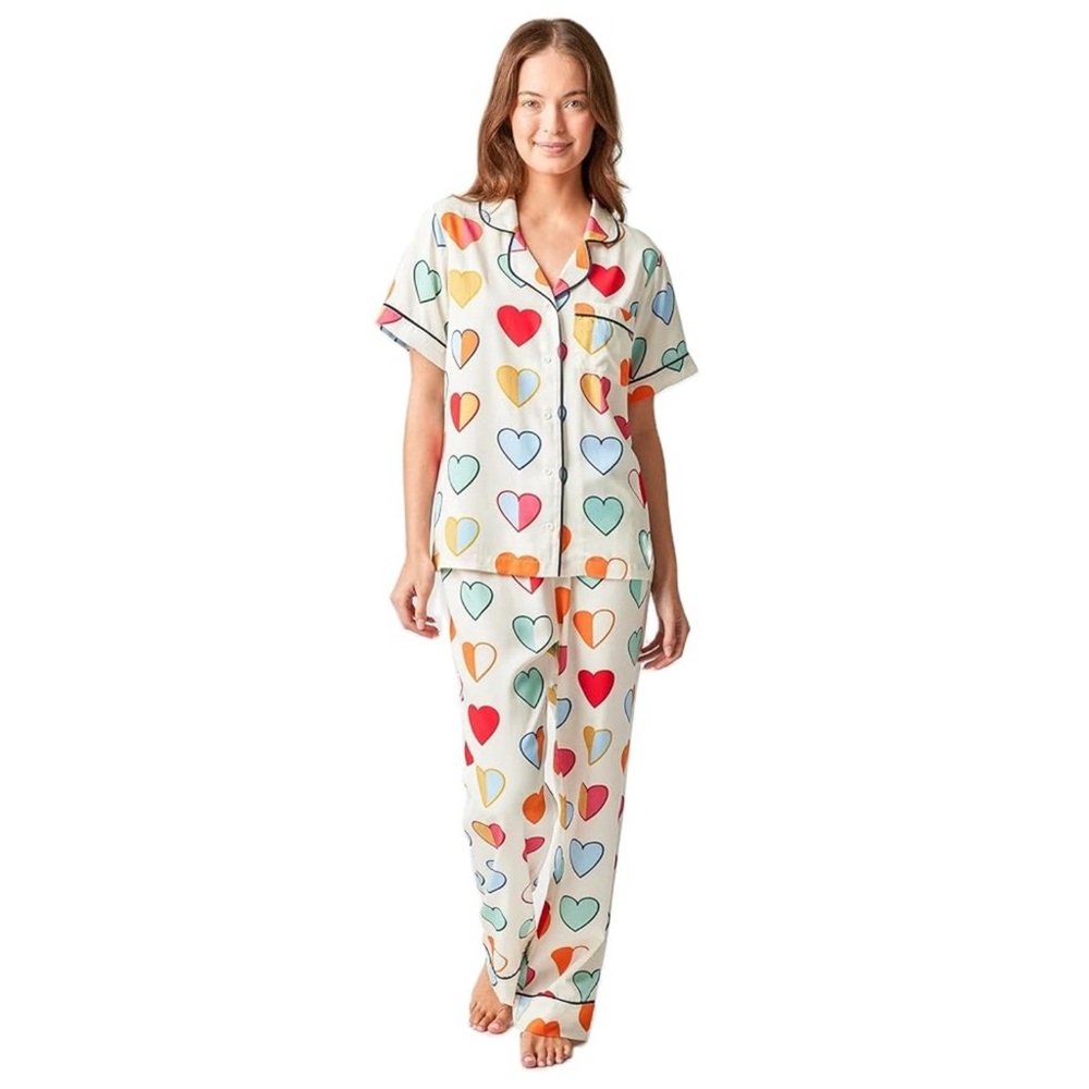 Katie Kime Amour Heart Valentines Heart Pants Pajama Set Novelty Size XL
